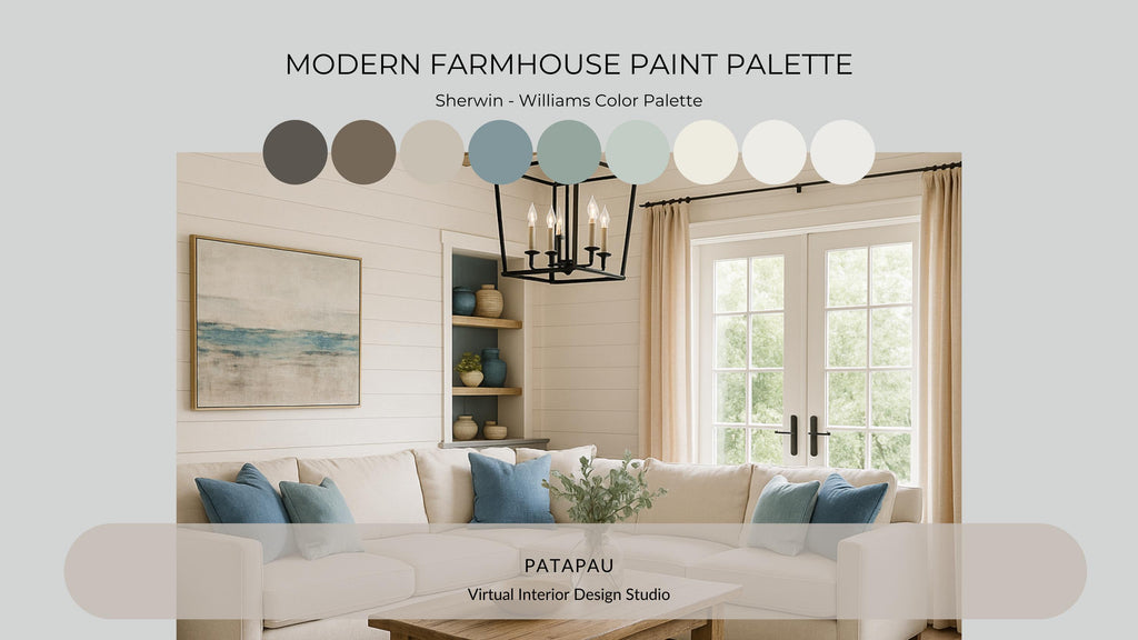 Sherwin Williams Modern Farmhouse Coordinating Colors: Whole House Paint Palette (Digital Download)