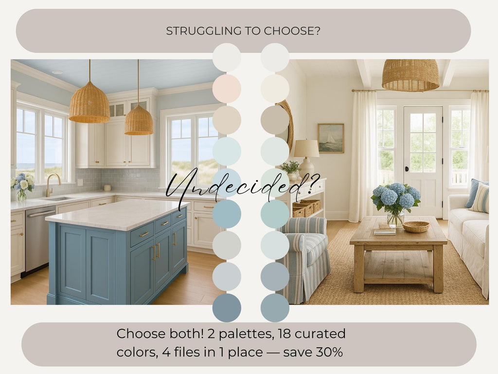 Bundle: Sherwin Williams Coastal Farmhouse & Beach House Paint Palettes | 30% OFF (Instant Download)