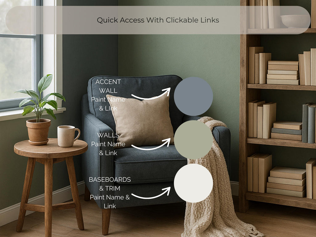 Sherwin Williams Clary Sage Coordinating Colors: Whole House Paint Palette | SW 6178 (Digital Download)