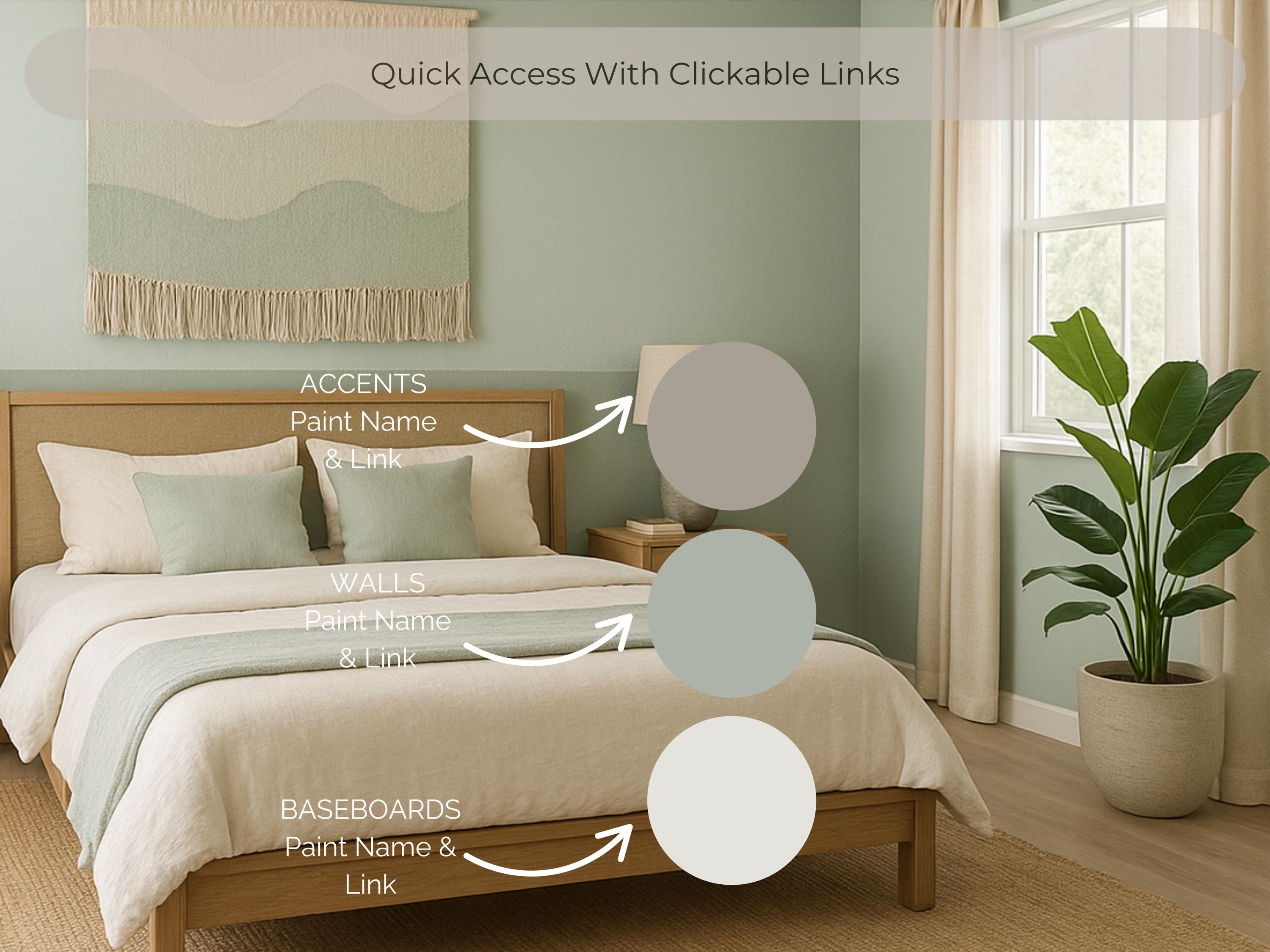 Sherwin Williams Sea Salt Coordinating Colors: Mini Whole Home Paint Palette | SW 6204 (Instant Download)