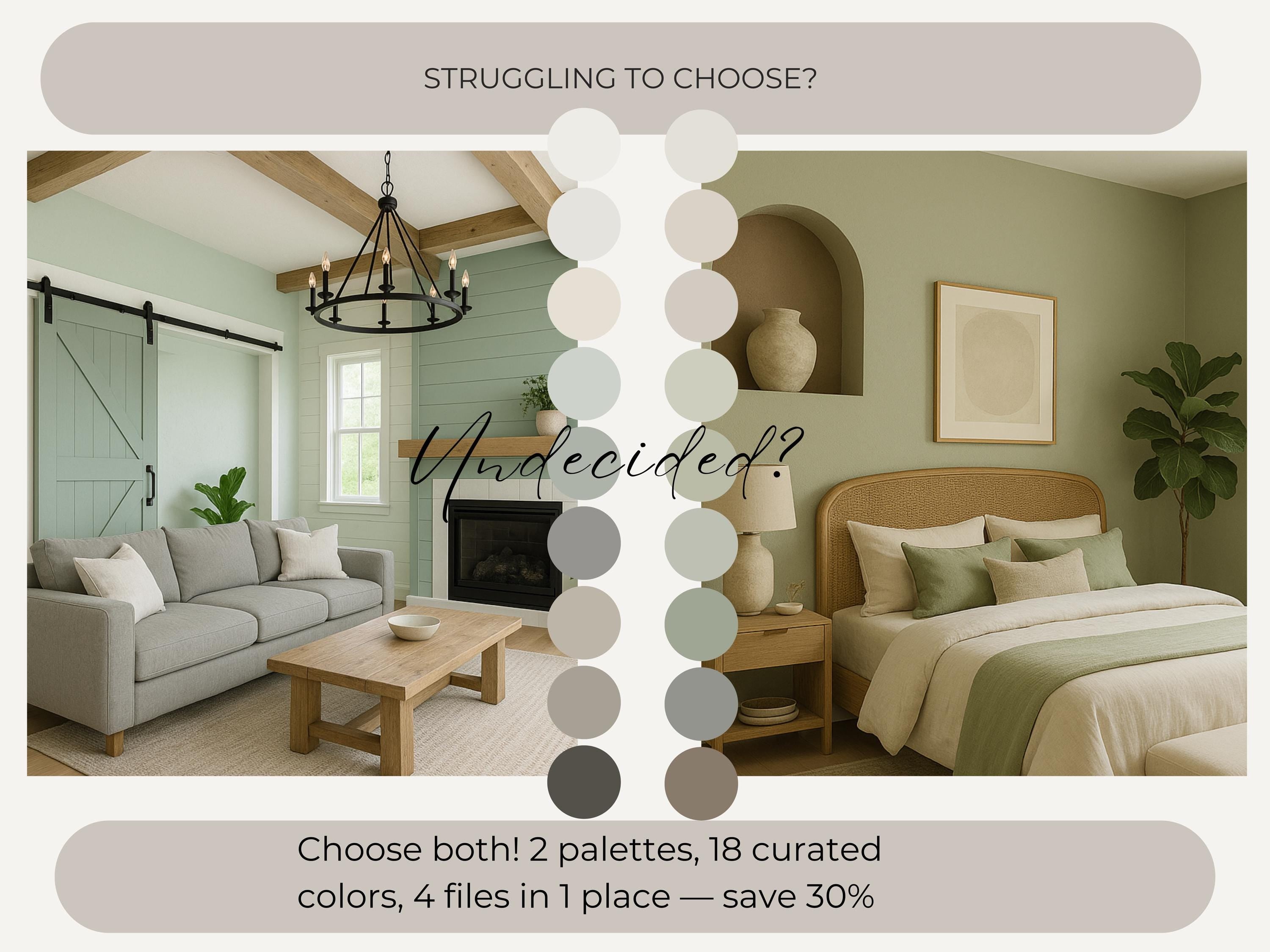 Bundle: Sherwin Williams Sea Salt & Cozy Neutrals Paint Palettes | 30% OFF (Instant Download)