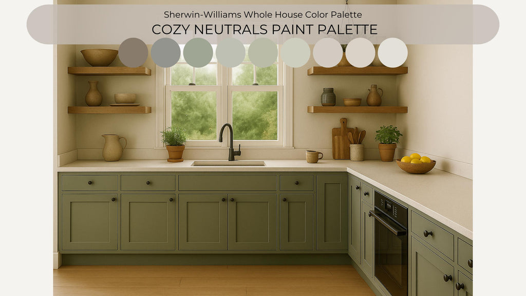 Sherwin Williams Cozy Neutrals Coordinating Colors: Whole House Paint Palette (Instant Download)