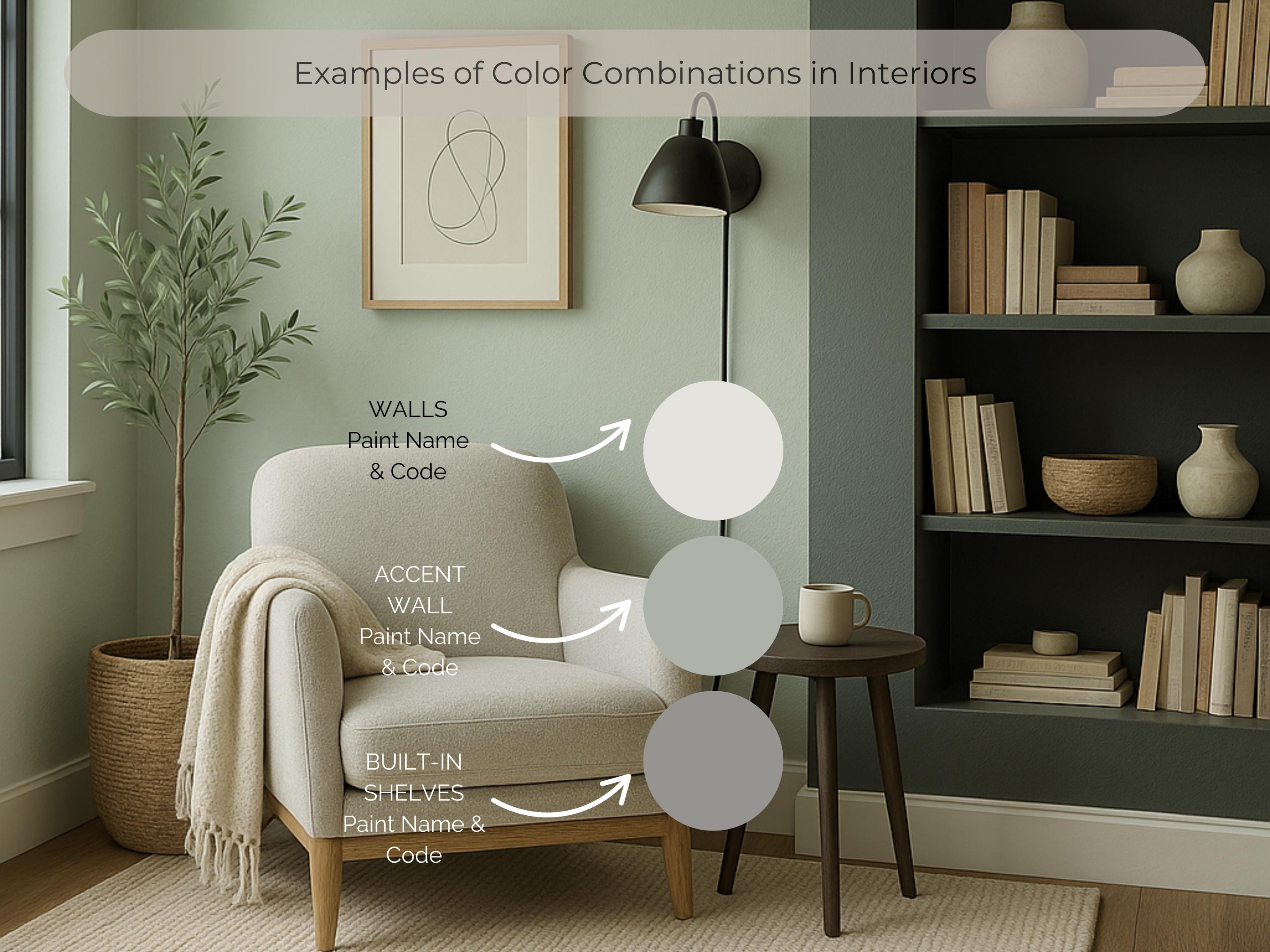 Sherwin Williams Iron Ore Coordinating Colors: Mini Whole House Paint Palette | SW 7069 (Instant Download)