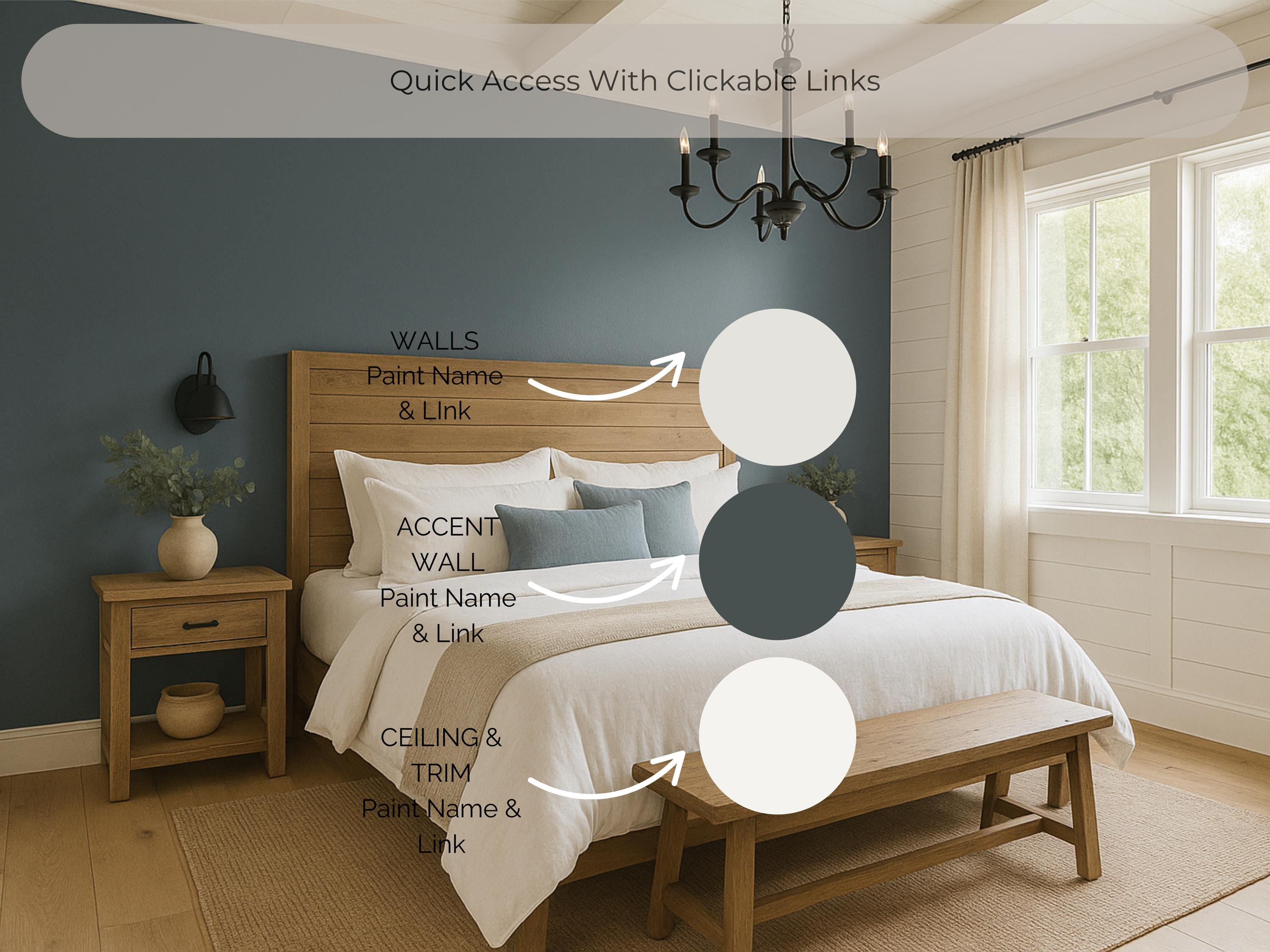 Sherwin Williams Cotton Coordinating Colors: Modern Farmhouse Paint Palette | SW 9581 (Instant Download)