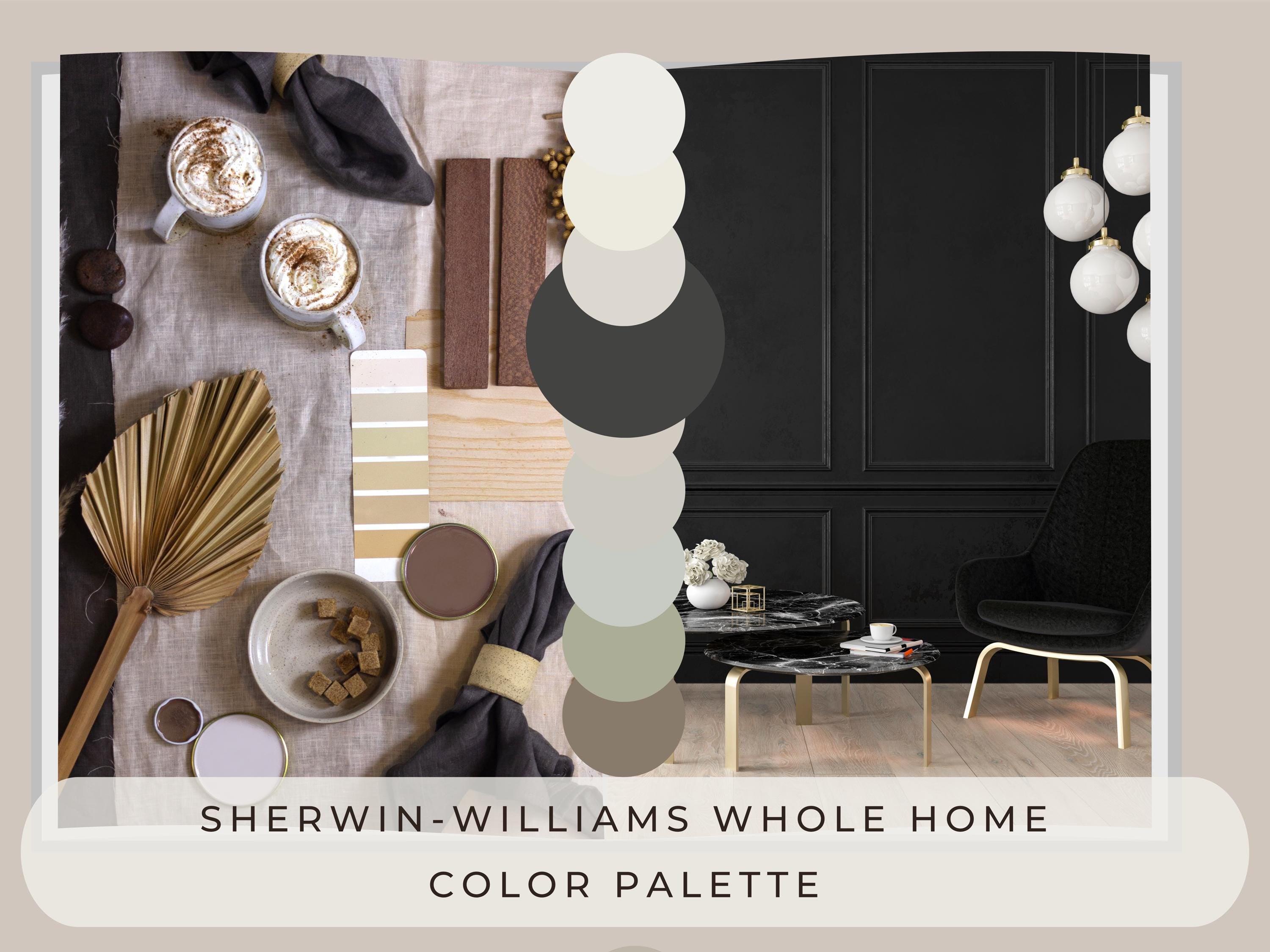 Sherwin Williams Coordinating Colors For Transitional Farmhouse Interiors: Whole House Paint Palette | Iron Ore 7069 (Instant Download)