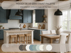 Sherwin Williams Rain Cloud Coordinating Colors: Moody Blue Gray Whole Home Paint Palette (Instant Download)