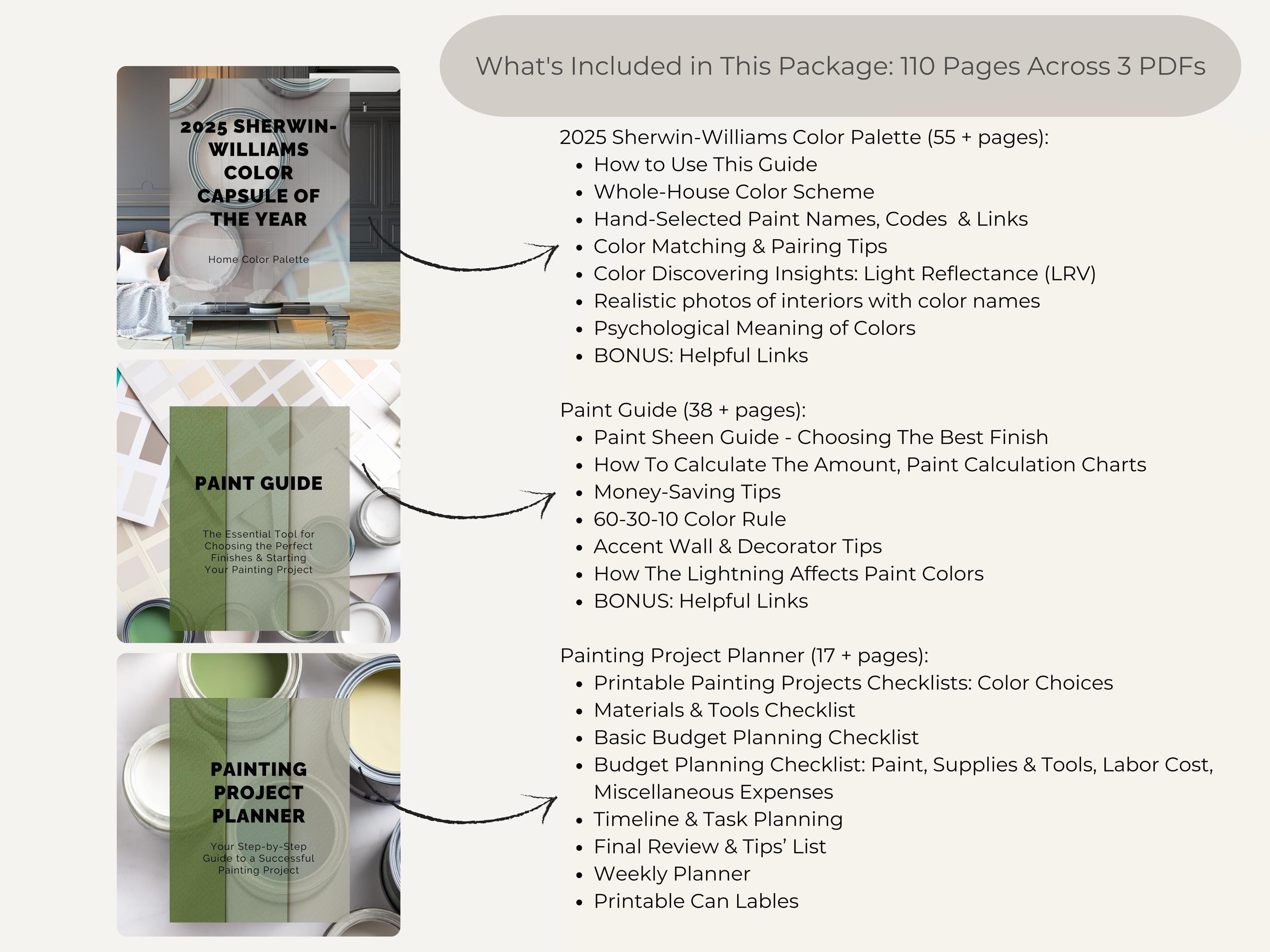 Sherwin Williams Rain Cloud Coordinating Colors: Moody Blue Gray Whole Home Paint Palette (Instant Download)