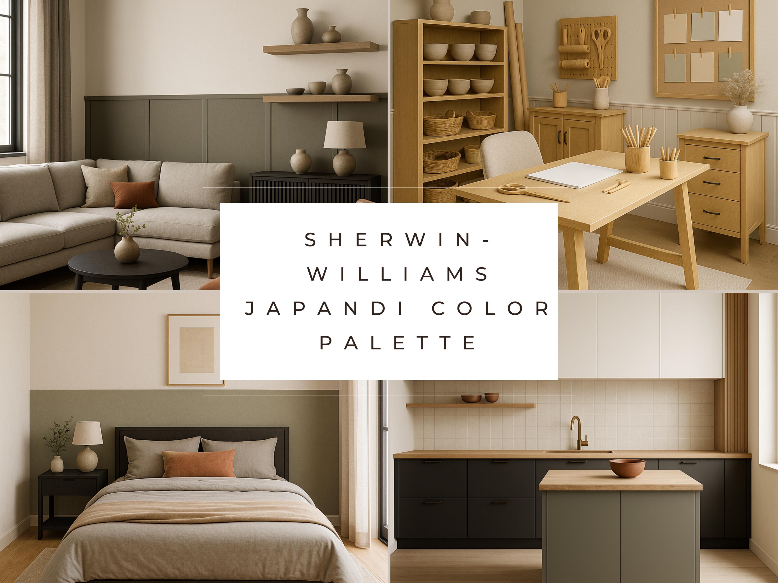 Sherwin Williams Japandi Coordinating Colors: Whole Home Paint Palette (Digital Download)