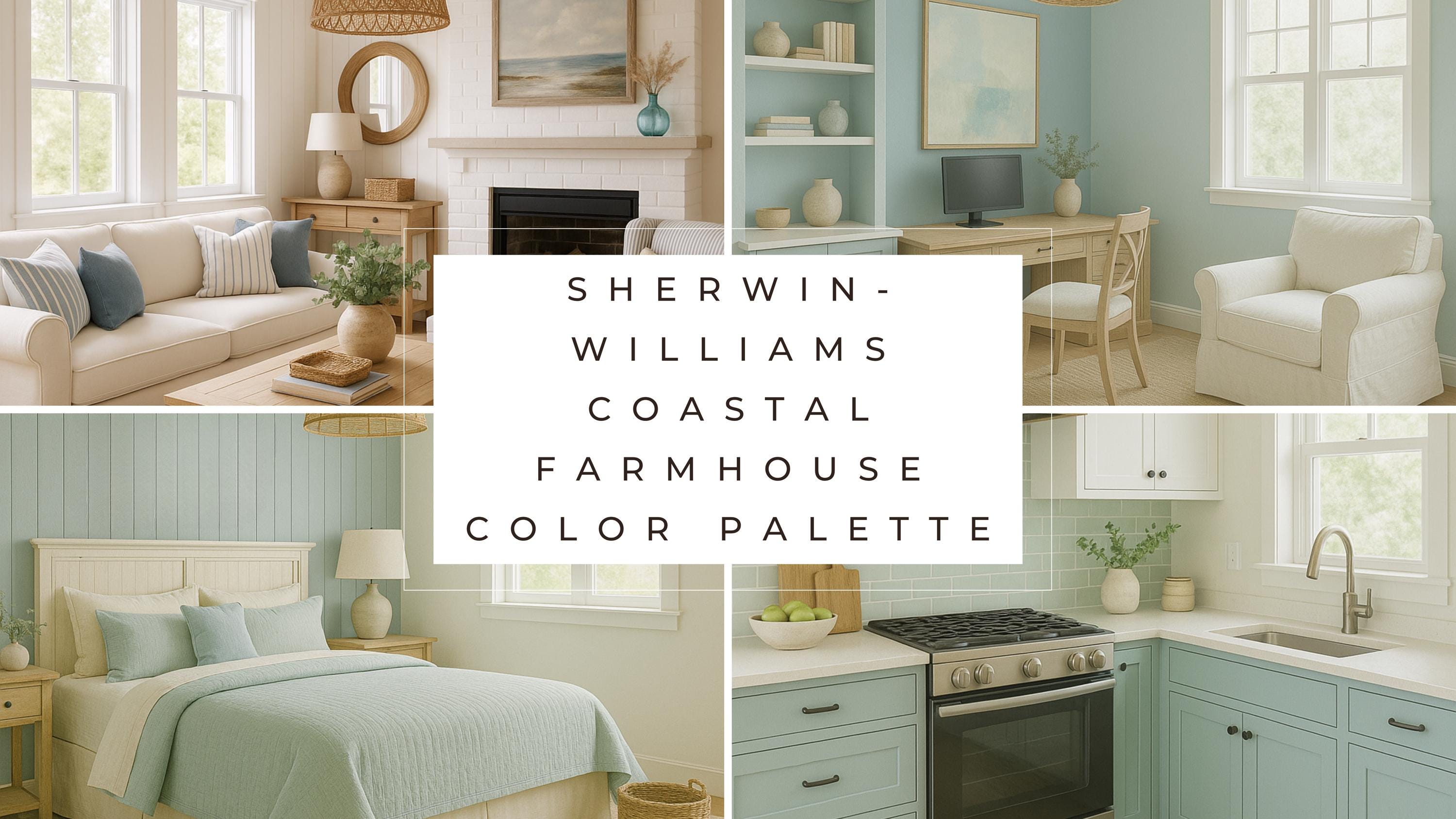 Sherwin Williams Shell White Coordinating Colors: Coastal Farmhouse Paint Palette (Instant Download)