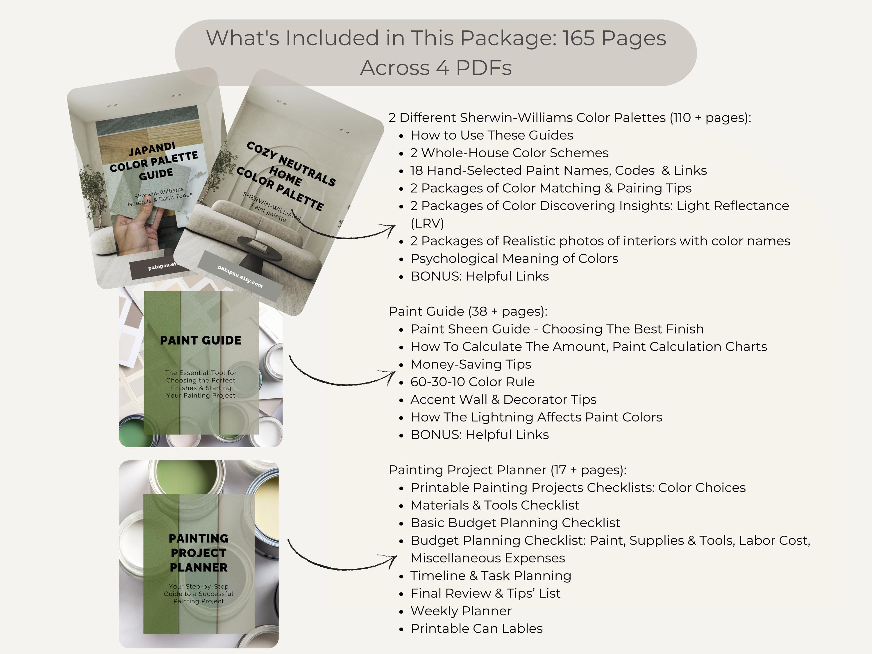 Bundle: Sherwin Williams Japandi & Cozy Neutrals Whole House Paint Palettes | 30% OFF (Instant Download)
