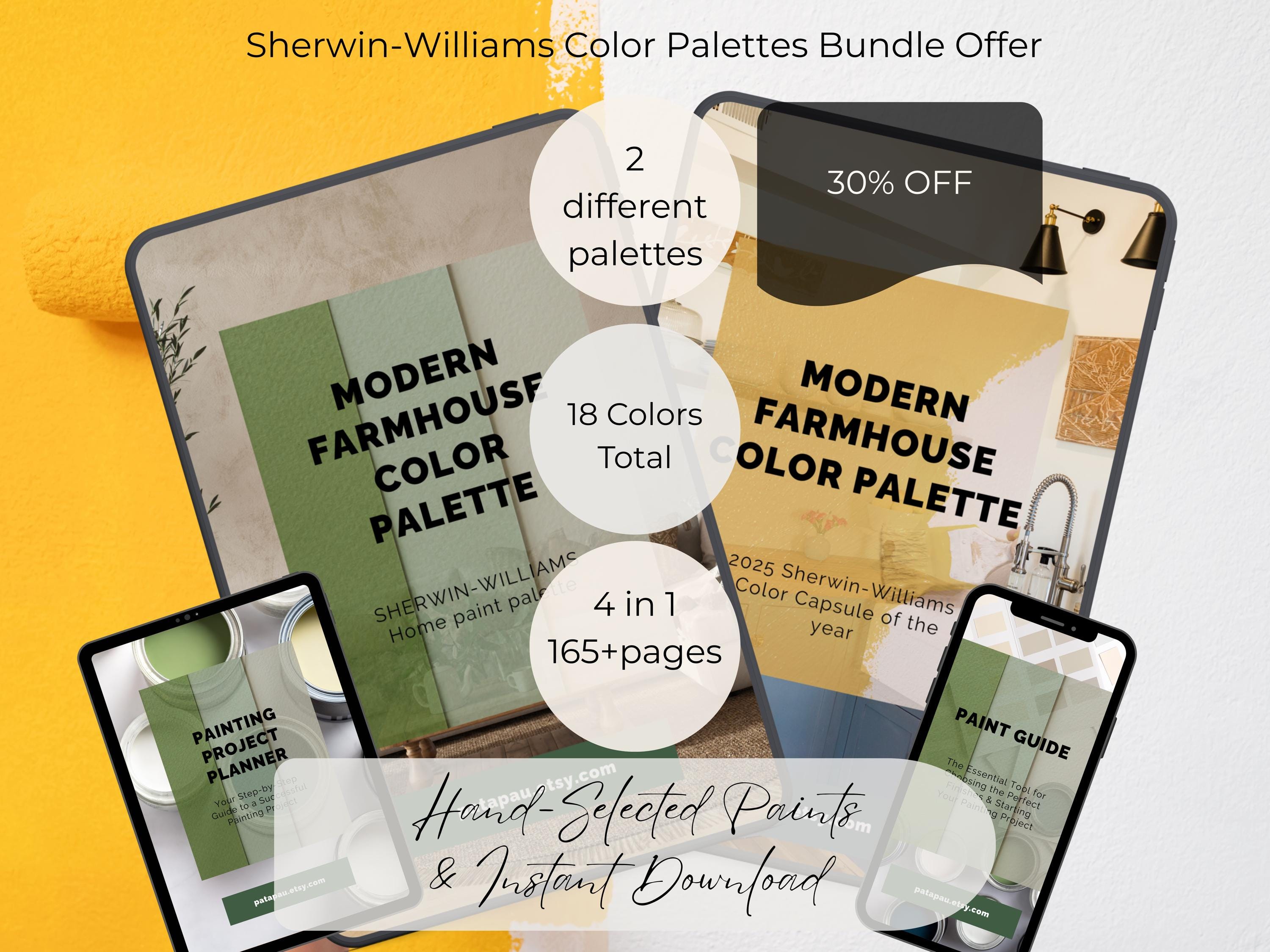 Bundle: Sherwin Williams Modern Farmhouse Whole Home Paint Palettes | 30% OFF (Instant Download)