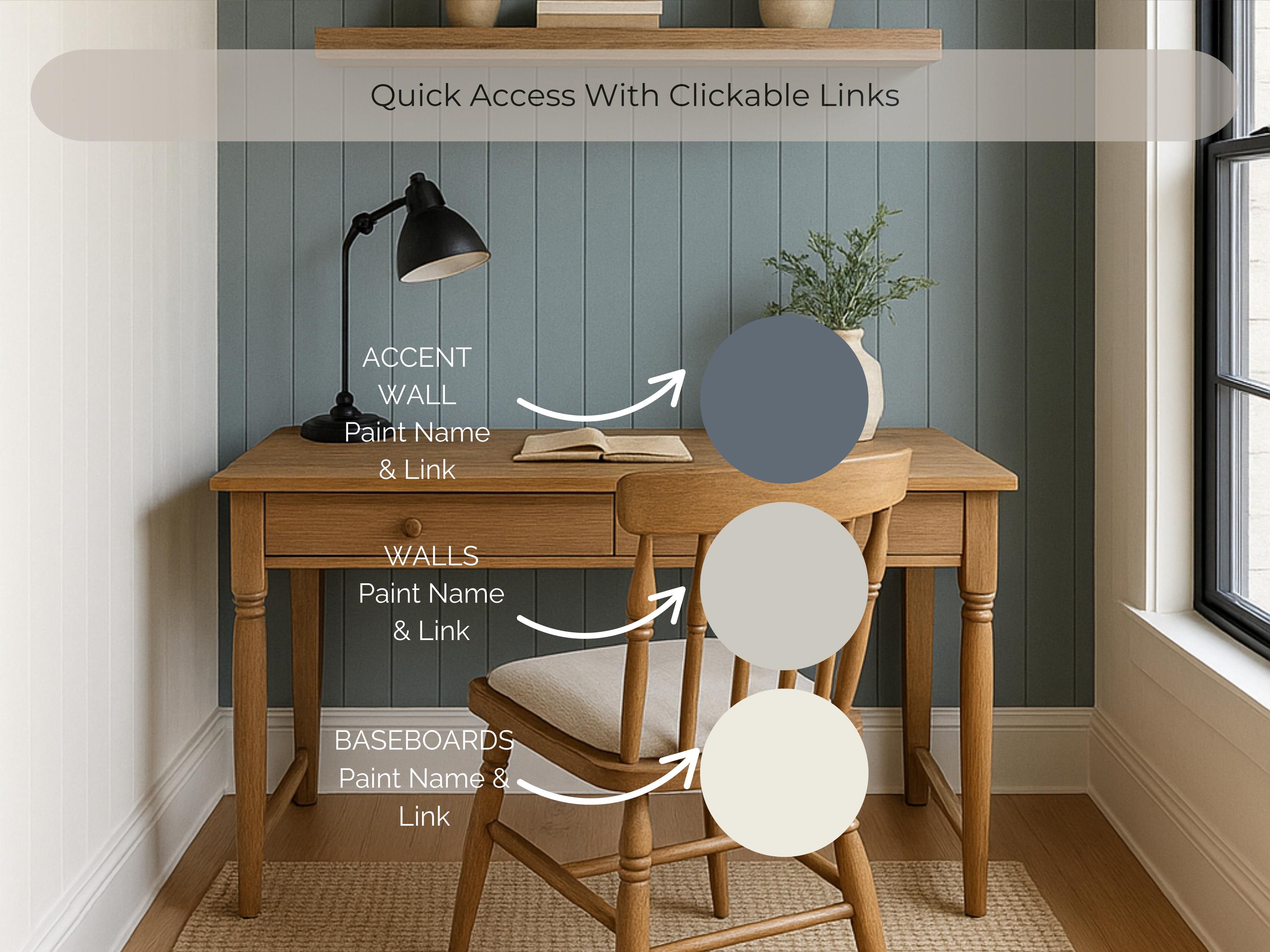 Sherwin Williams Aleutian Coordinating Colors: Mini Whole Home Paint Palette | SW 6241 (Instant Download)