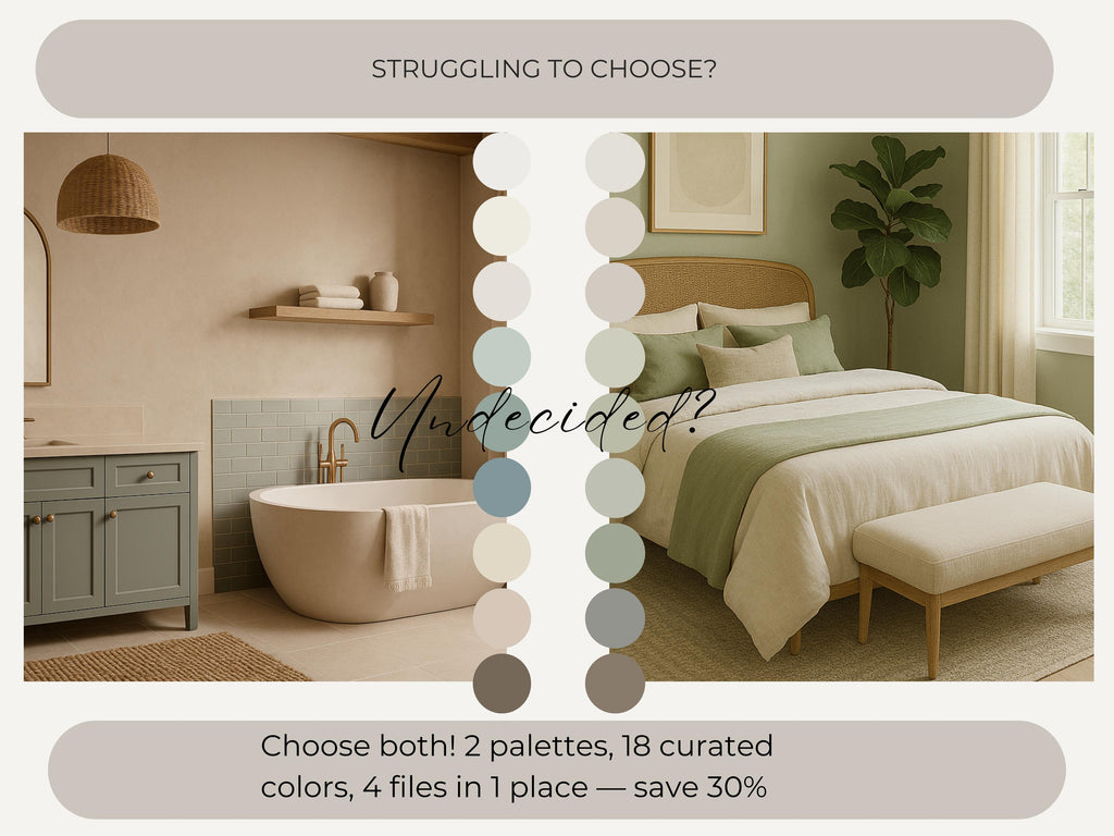 Bundle: Sherwin Williams Cozy Neutral & Calm Whole House Paint Palettes | 30% OFF (Instant Download)