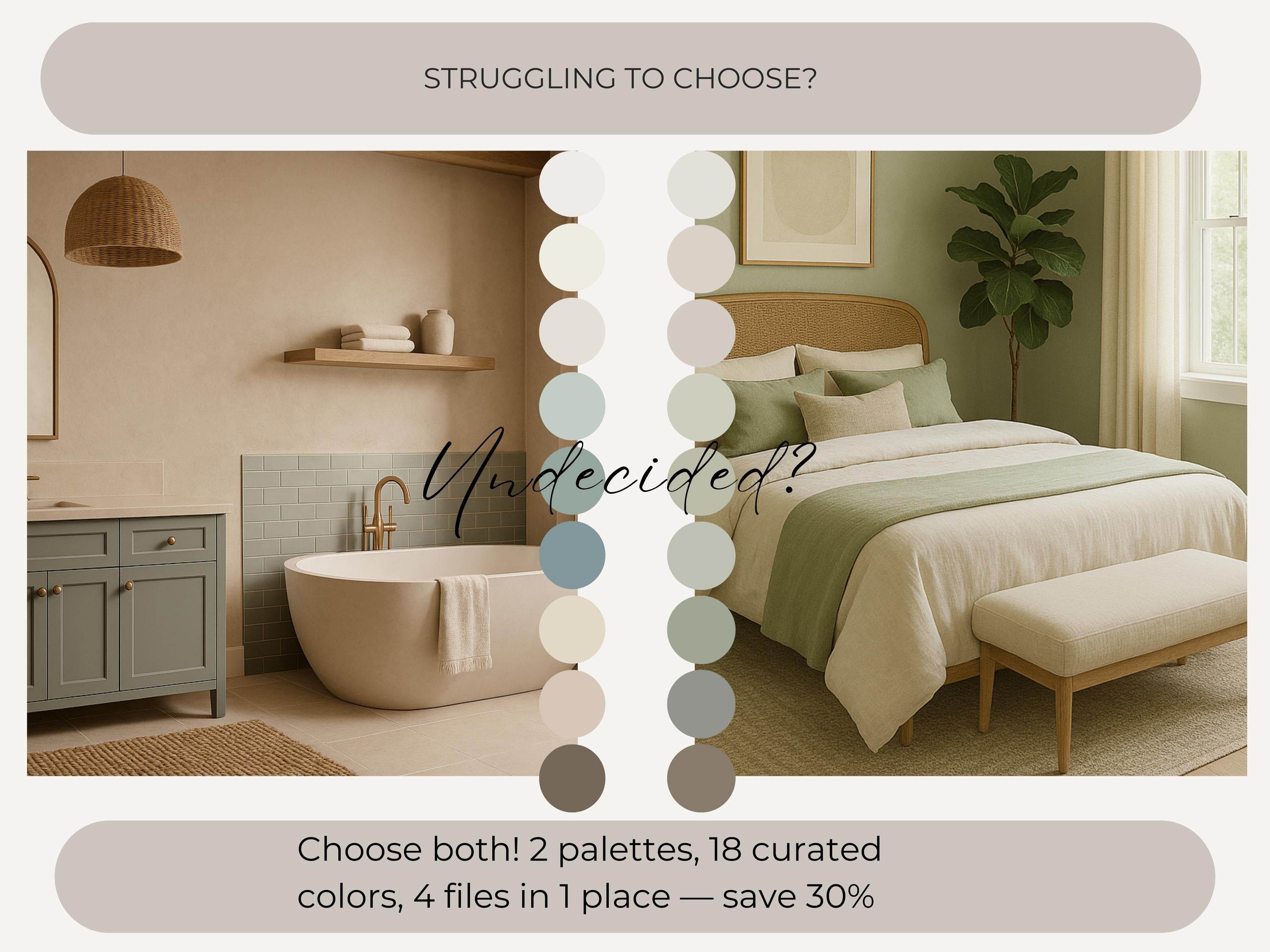 Bundle: Sherwin Williams Cozy Neutral & Calm Whole House Paint Palettes | 30% OFF (Instant Download)