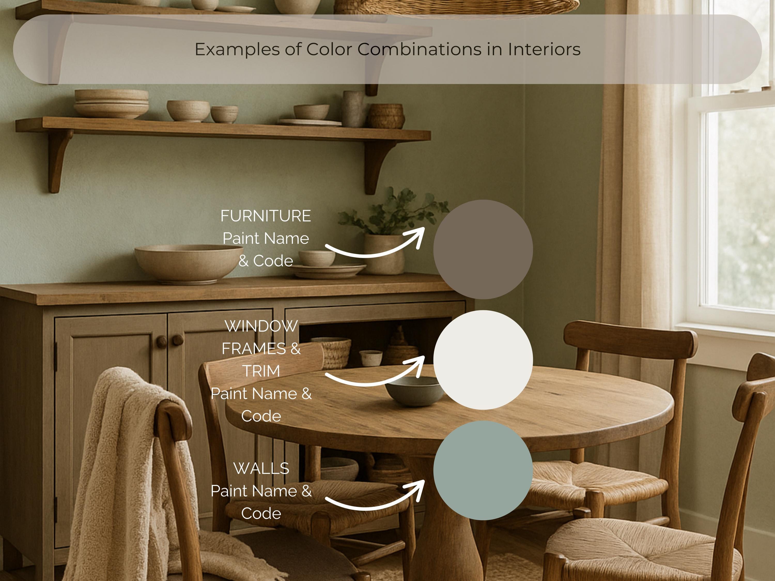 Sherwin Williams Calm Neutral Coordinating Colors: Whole House Paint Palette (Instant Download)
