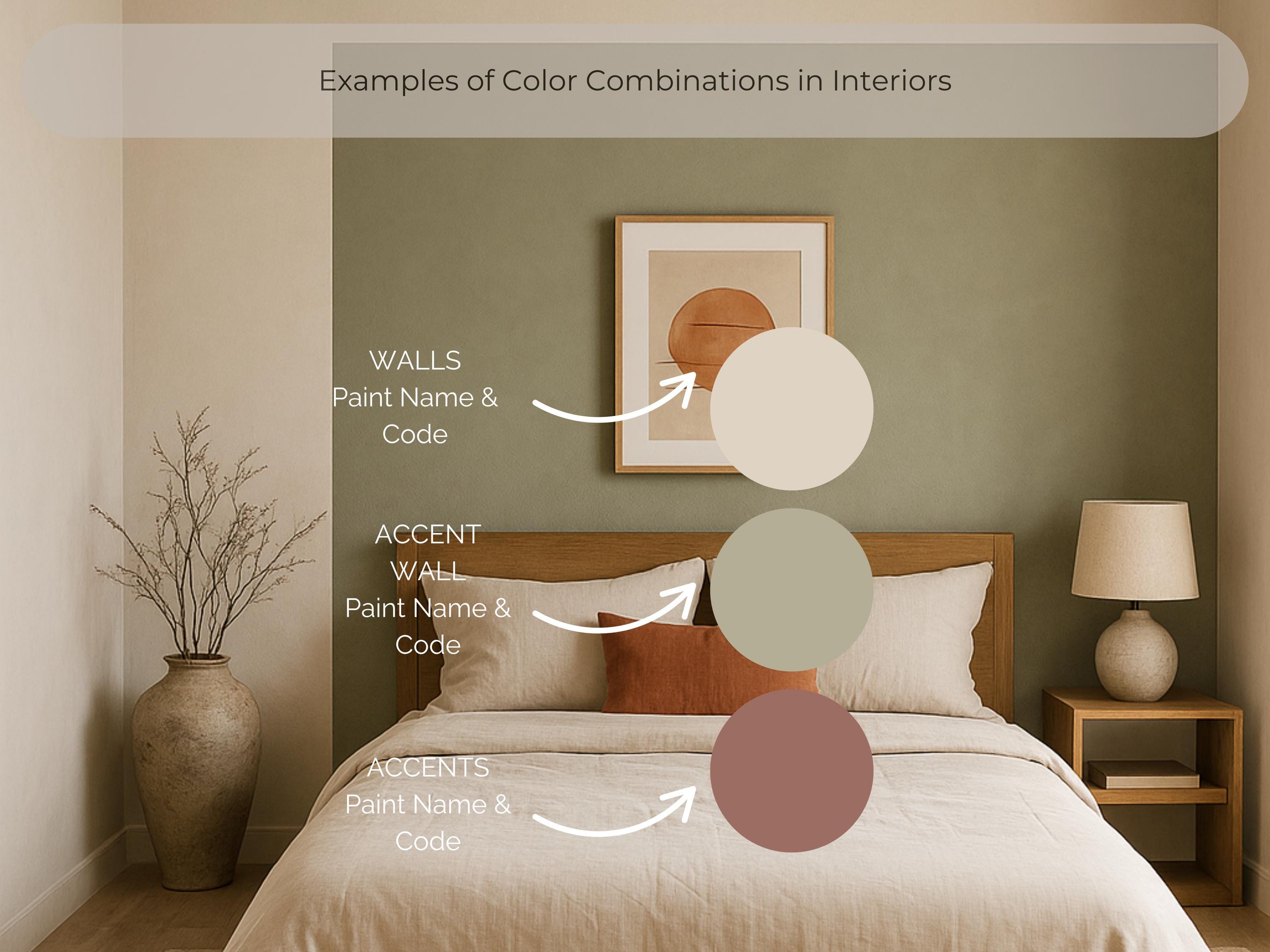 Sherwin Williams Coordinating Colors For Wabi Sabi & Japandi Interiors: Whole House Paint Palette Guide (Instant Download)