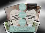 Sherwin-Williams color palette guide bundle with digital download option on a gray background
