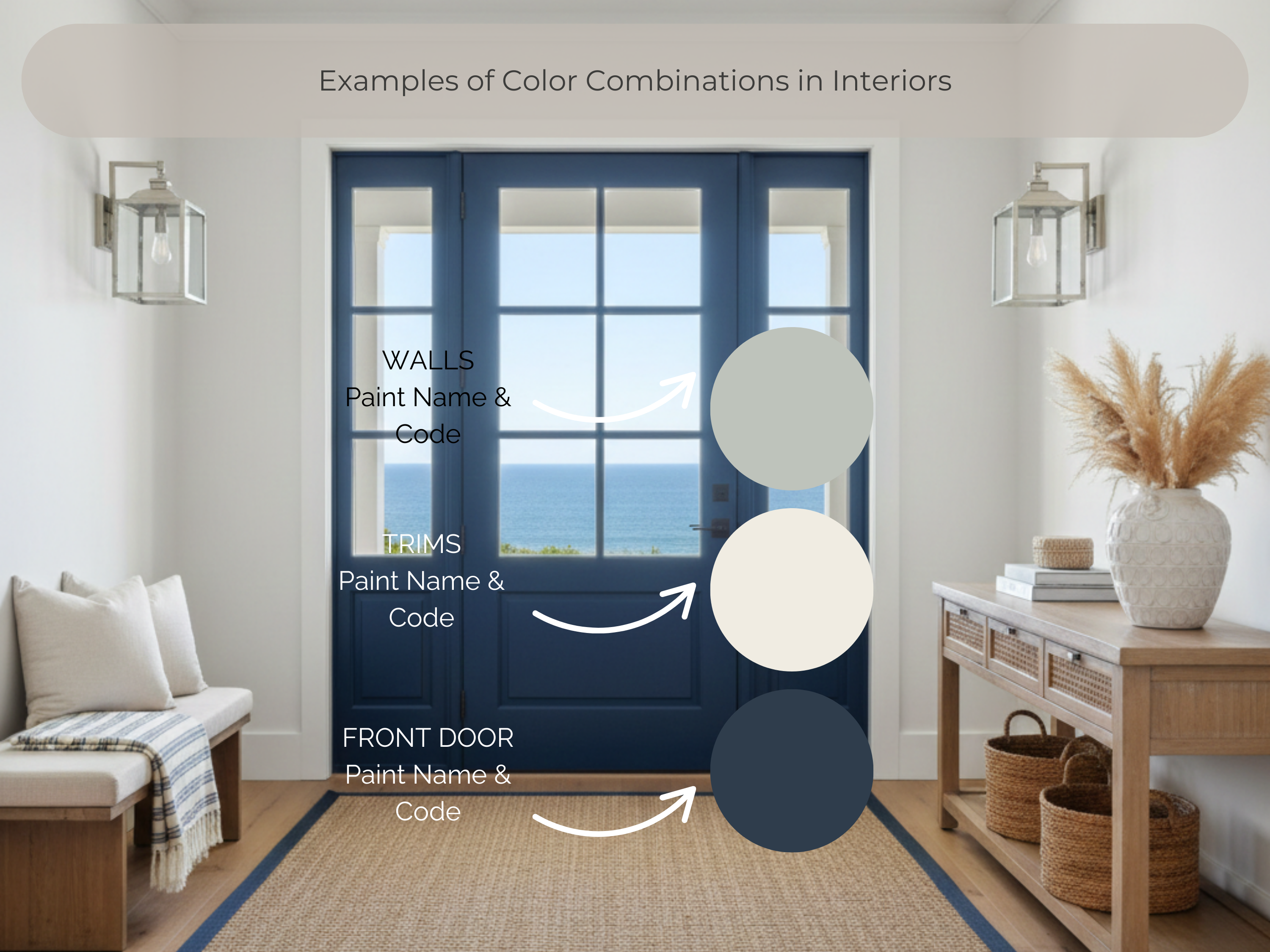 Sherwin Williams Naval Coordinating Colors: Whole House Paint Palette | SW 6244 (Instant Download)