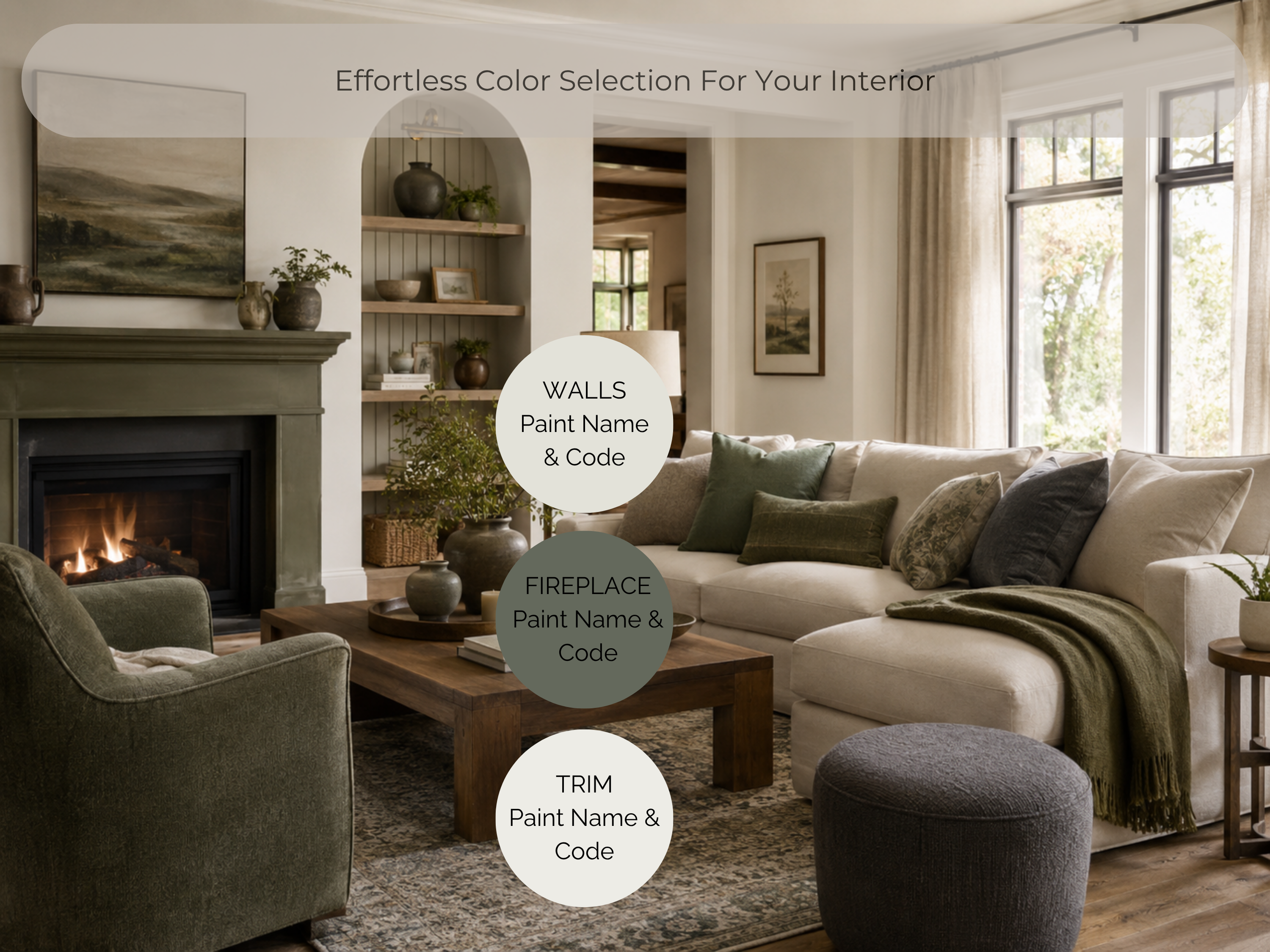 Sherwin Williams Rosemary Coordinating Colors: Whole House Paint Palette | SW 6187 (Instant Download)