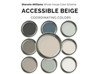 Sherwin-Williams accessible beige color swatches on a white background