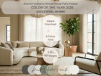 Sherwin Williams Color Of The Year 2026: Universal Khaki Coordinating Colors | SW 6150 (Instant Download)