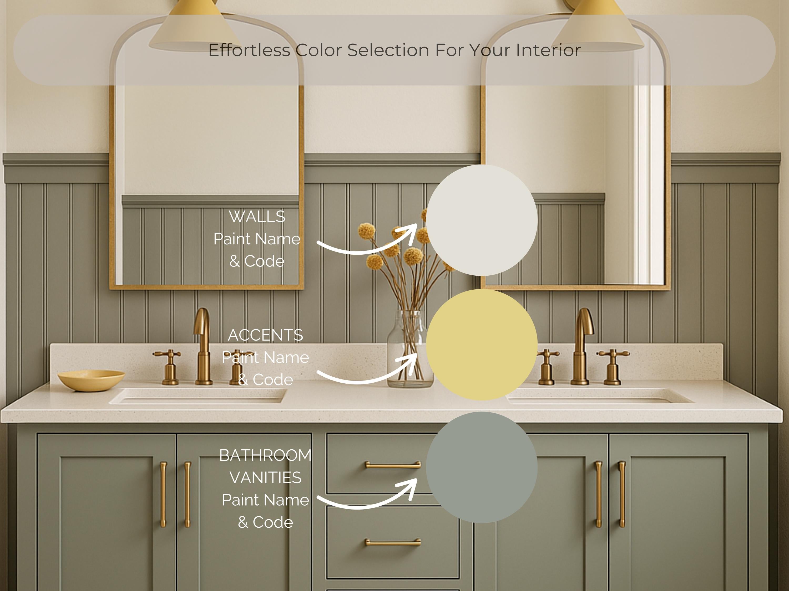 2025 Sherwin Williams Chartreuse Coordinating Colors: Whole Home Paint Palette | SW 0073 (Digital Download)