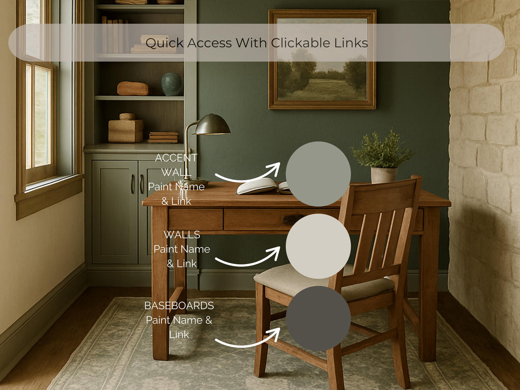 Sherwin Williams Evergreen Fog Coordinating Colors: Mini Whole Home Paint Palette | SW 9130 (Instant Download)