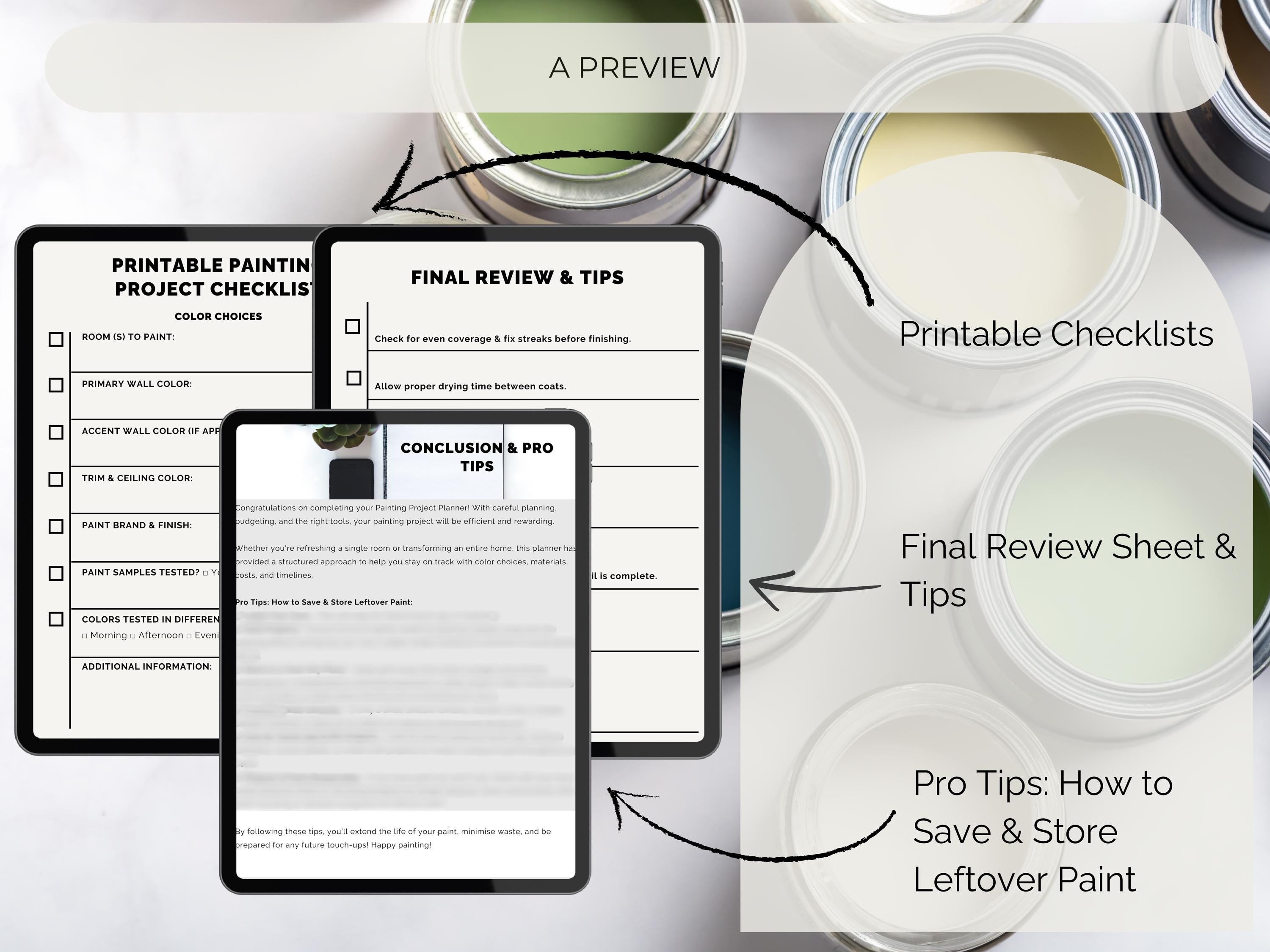 Painting Project Planner: Budget, Timeline, Checklists (Instant Download)