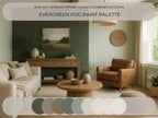Sherwin Williams Evergreen Fog Coordinating Colors: Modern Rustic Paint Palette | SW 9130 (Instant Download)