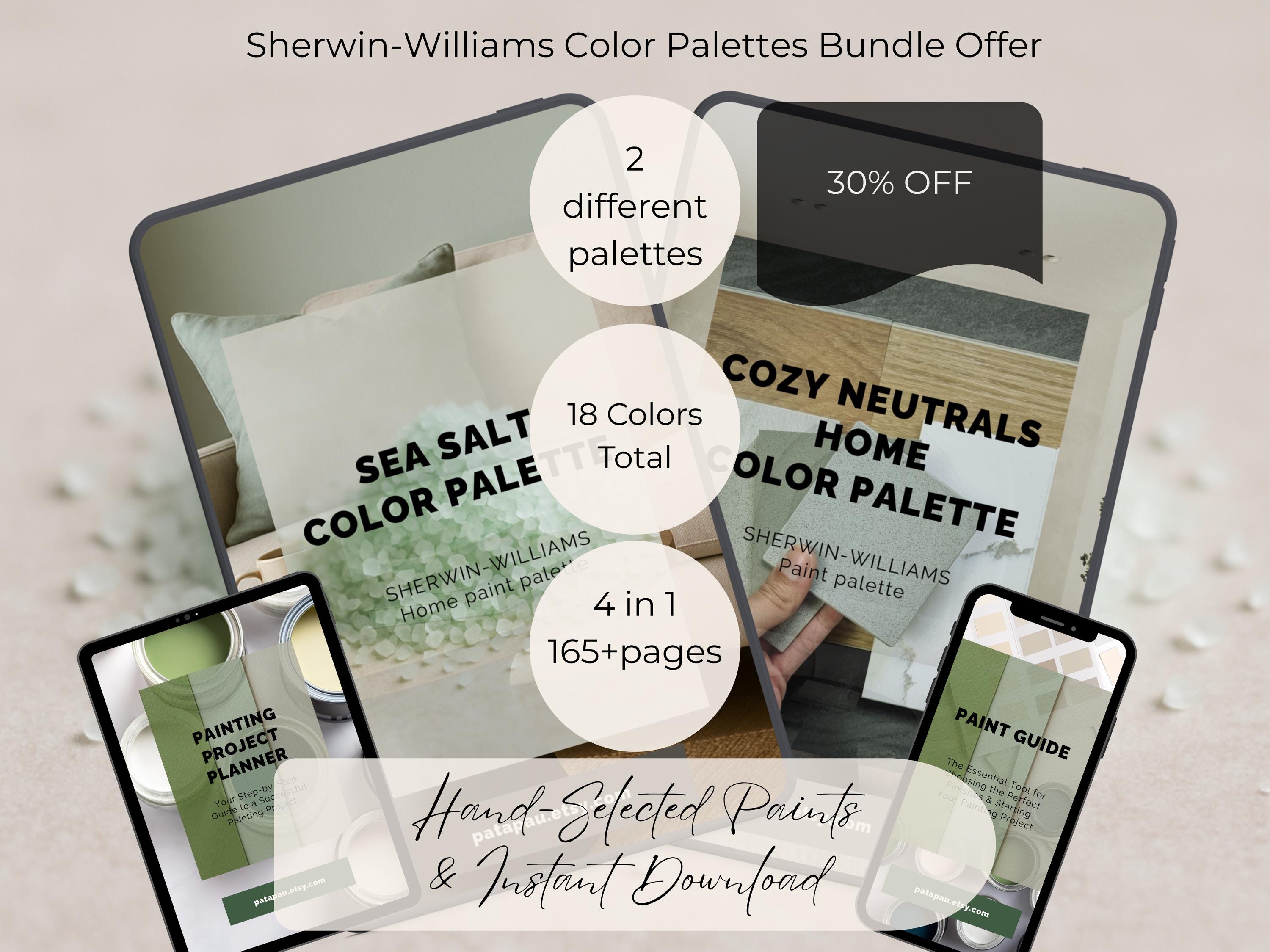 Bundle: Sherwin Williams Sea Salt & Cozy Neutrals Paint Palettes | 30% OFF (Instant Download)