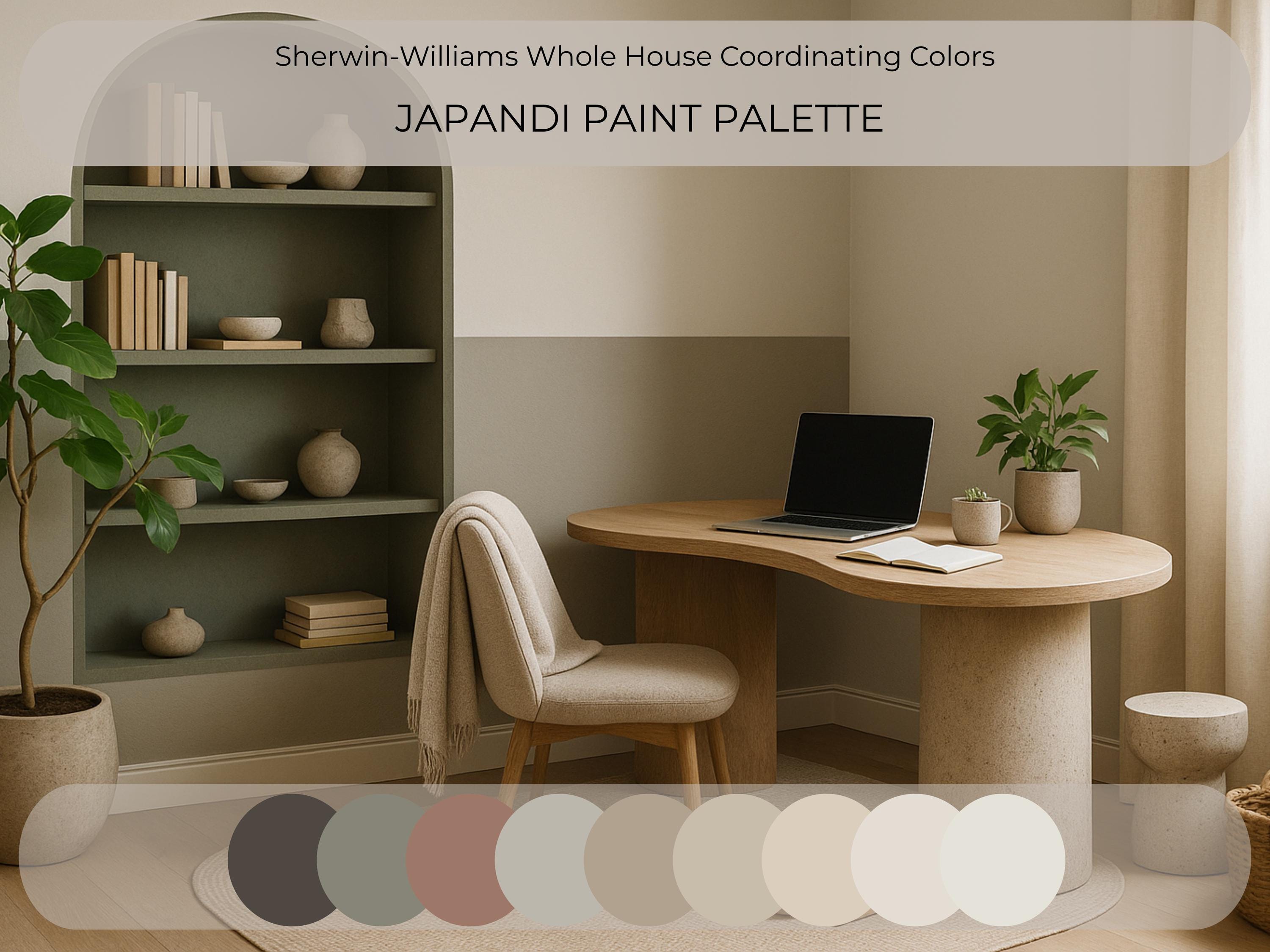 Sherwin Williams Japandi Coordinating Colors: Whole Home Paint Palette (Digital Download)