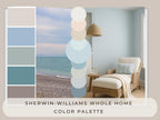 Sherwin Williams Coastal Beach House Coordinating Colors: Whole House Paint Palette (Digital Download)