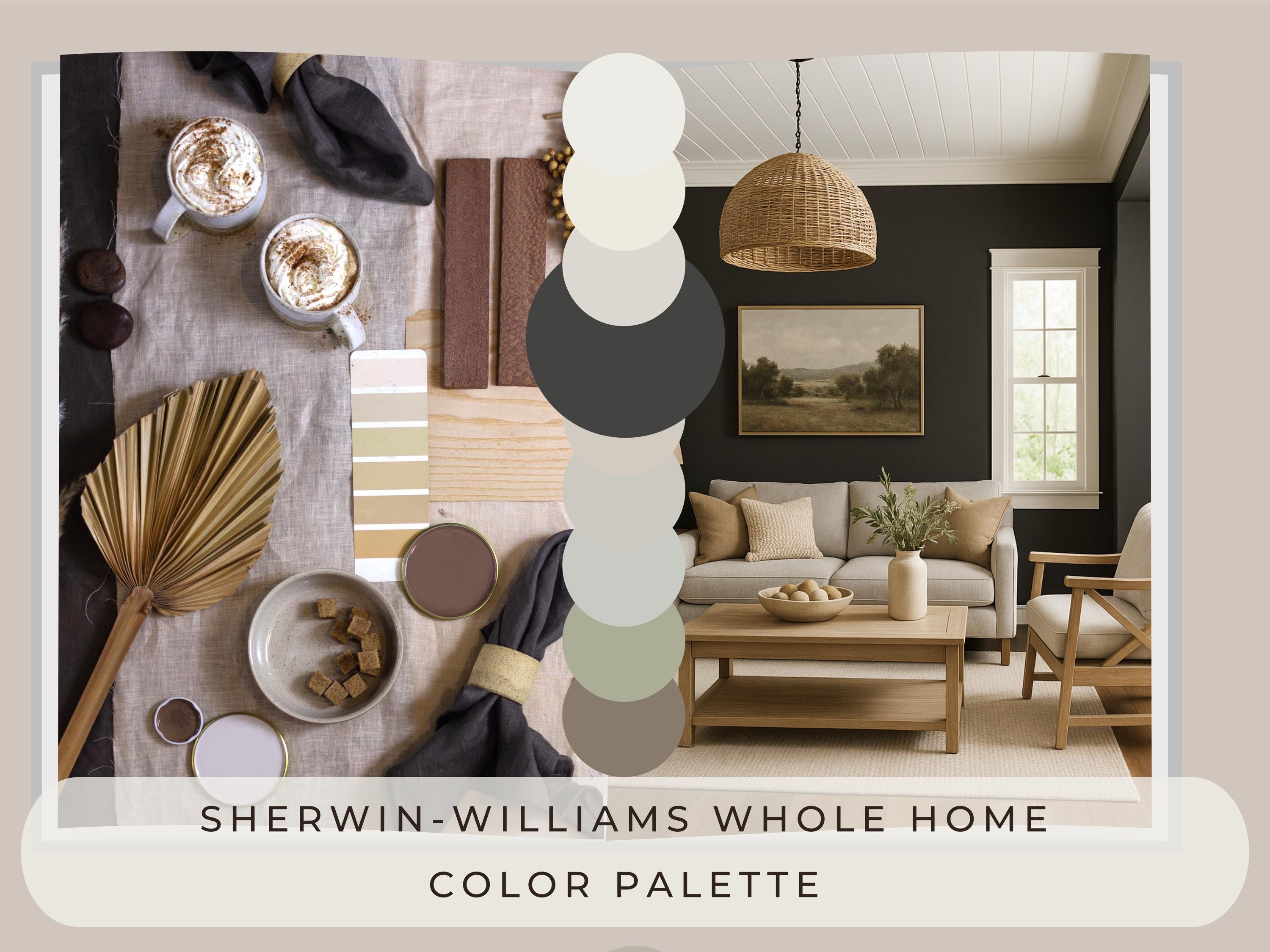 Sherwin Williams Iron Ore Coordinating Colors: Whole House Paint Palette | SW 7069 (Digital Download)