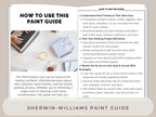 Bundle: Sherwin Williams Paint & Sheen Guide, Printable Painting Planner Guide (Instant Download)